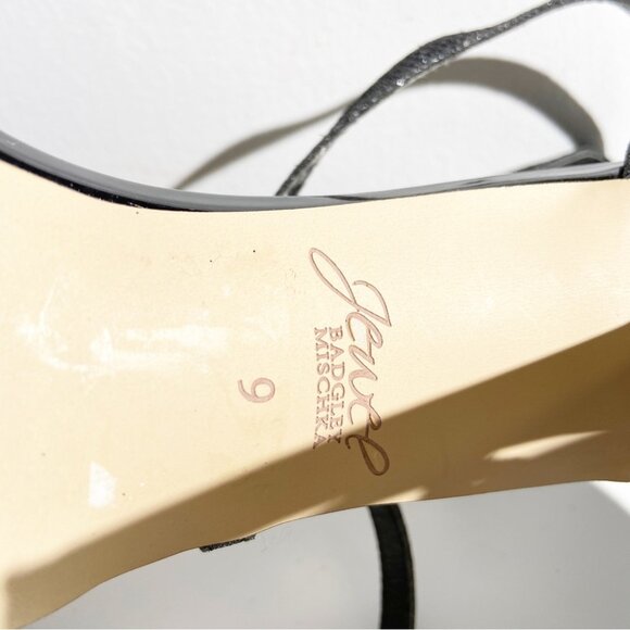 Jewel Badgley Mischka Galen Strappy Platform Sandal Black size 9 - Picture 7 of 7
